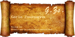 Gerle Zsuzsanna névjegykártya
